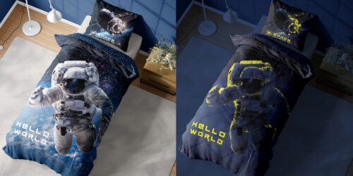 PPE-69a Dekbedovertrek glow in the dark Astronaut 160x200 PPE-69