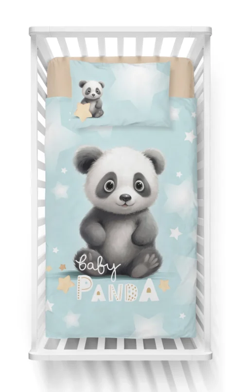 PPG-123 Dekbedovertrek katoen Baby Panda PPG-123