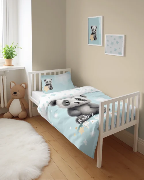 PPG-123c Dekbedovertrek katoen Baby Panda PPG-123