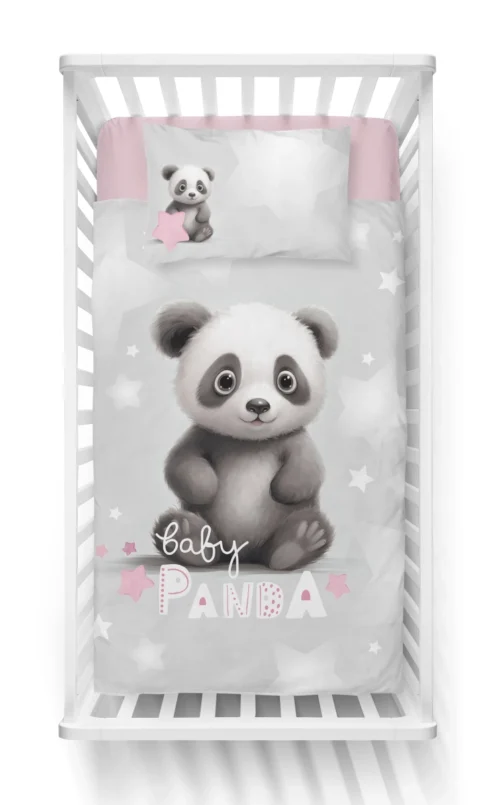 PPG-125 Dekbedovertrek katoen Baby Panda PPG-125