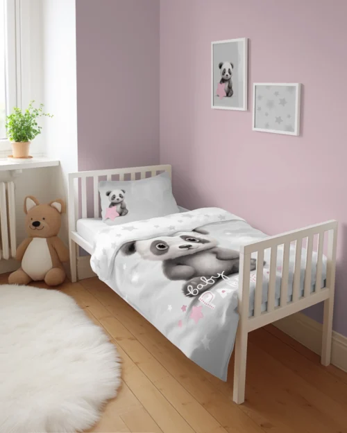PPG-125c Dekbedovertrek katoen Baby Panda PPG-125