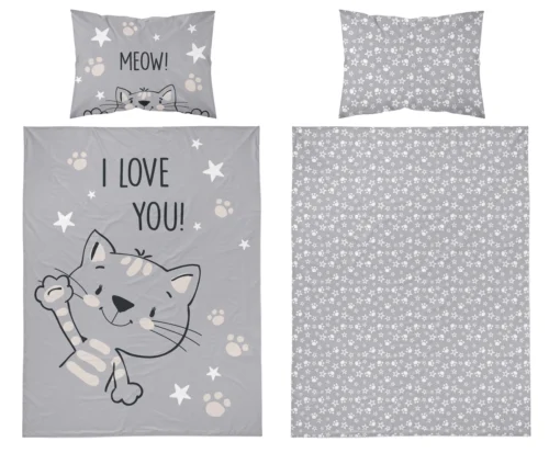 PPG-126b Dekbedovertrek katoen kat ILOVEYOU PPG-126