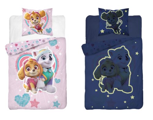 PPK-03a Dekbedovertrek glow in the dark Paw Patrol 160x200 PPK-03