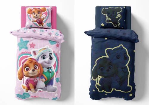 PPK-03d Dekbedovertrek glow in the dark Paw Patrol 160x200 PPK-03