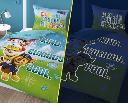 PPK-06c Dekbedovertrek glow in the dark Paw Patrol 160x200 PPK-06