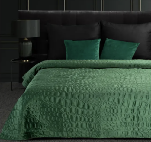 Luxe Velvet Sprei Croco - Groen