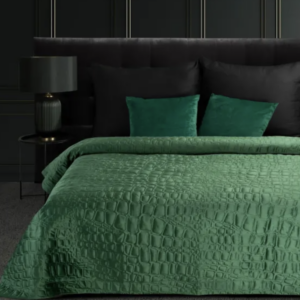 Luxe Velvet Sprei Croco - Groen