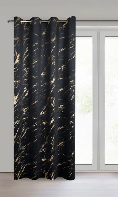 Fluwelen gordijn met glanzende print ZKOK-02