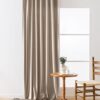 Beige velours plooigordijn ZMR-07