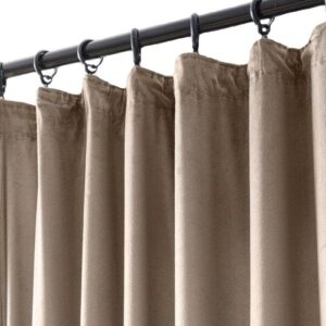 Beige velours plooigordijn ZMR-07