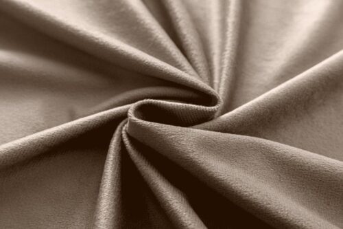 ZMR-07C Beige velours plooigordijn ZMR-07