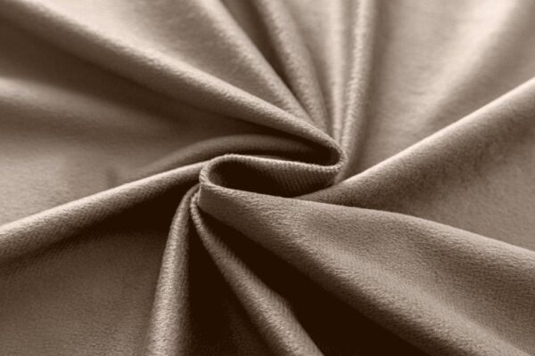Beige velours plooigordijn ZMR-07