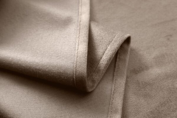 Beige velours plooigordijn ZMR-07