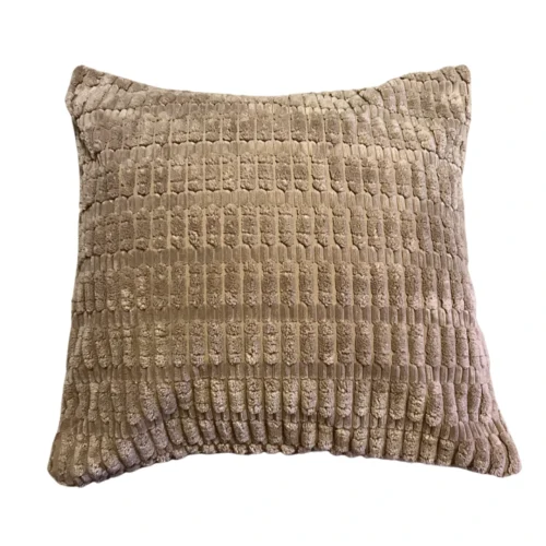 anj-1 Decoratieve luxe kussensloop met reliëf bruin