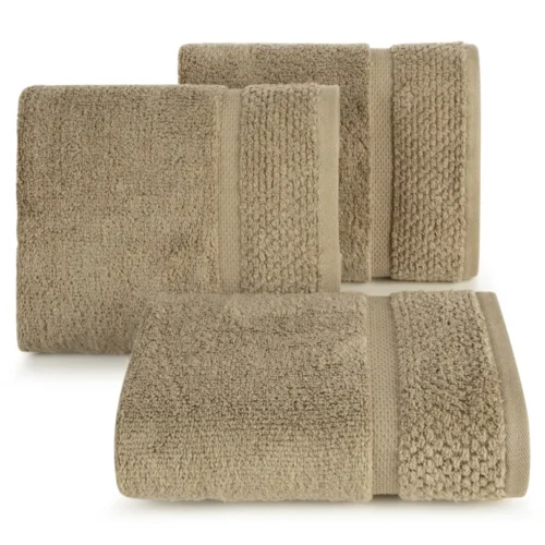 810px_R172-03A Luxe Katoenen Handdoek met Structuur - Honingbruin