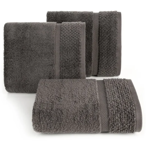 810px_R172-04A Luxe Katoenen Handdoek met Structuur - Donkerbruin