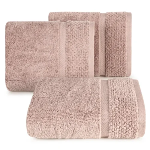 810px_R172-05A Luxe Katoenen Handdoek met Structuur - Lichtroze