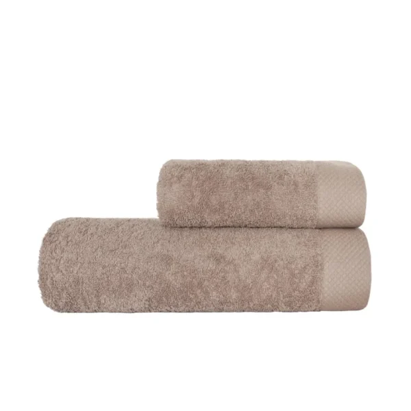 810px_RF11-01a Katoenen Handdoek met Decoratieve Rand - Beige