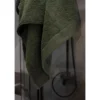 Katoenen Handdoek met Decoratieve Rand - Legergroen