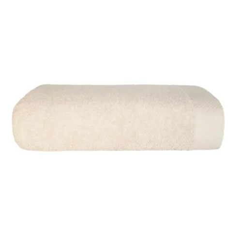 Katoenen Handdoek met Decoratieve Rand - Crème