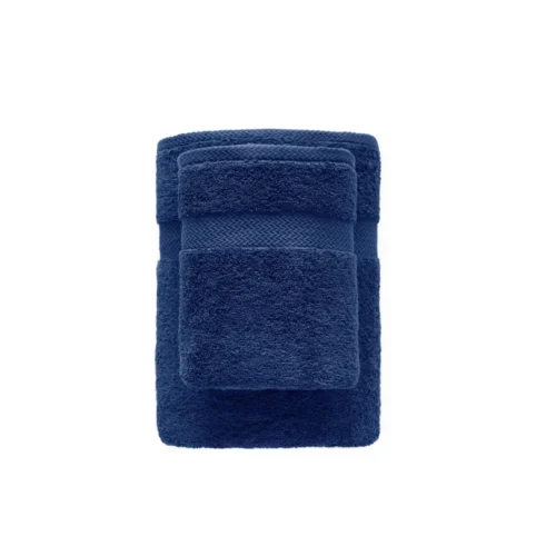 810px_RF13-03a Katoenen Handdoek met Decoratieve Rand - Donkerblauw