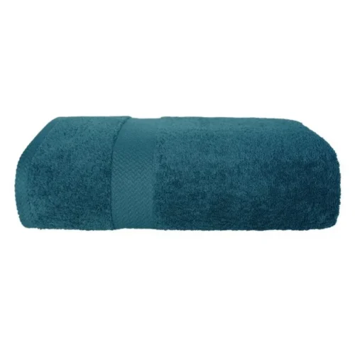 Katoenen Handdoek met Decoratieve Rand - Teal