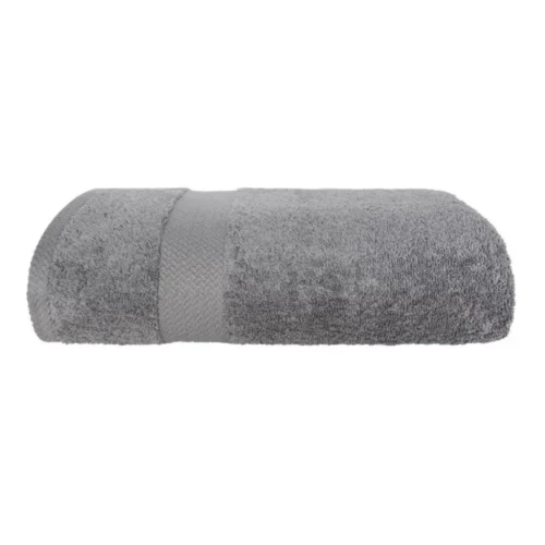 810px_RF13-06 Katoenen Handdoek met Decoratieve Rand - Lichtgrijs