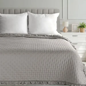 Gewatteerde Sprei met Ruches - Bruin