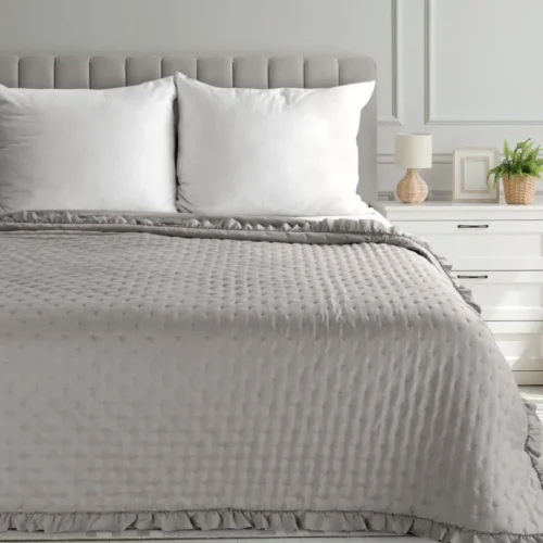 810px_NOL-02 Gewatteerde Sprei met Ruches - Bruin