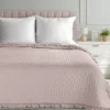 Gewatteerde Sprei met Ruches - Roze