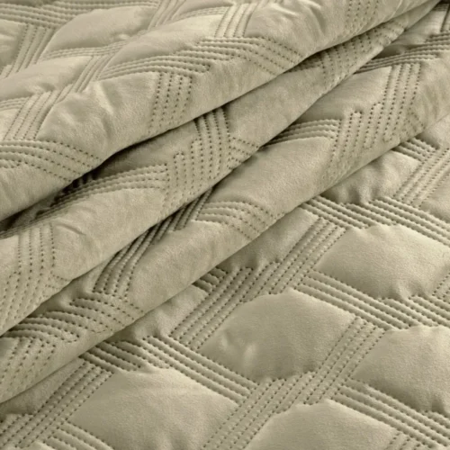 810px_NOM-01d Luxe Velvet Sprei Honingraat - Beige