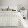 Luxe Velvet Sprei Honingraat - Crème