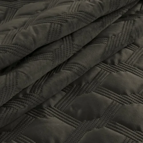 810px_NOM-05d Luxe Velvet Sprei Honingraat - Donkerbruin