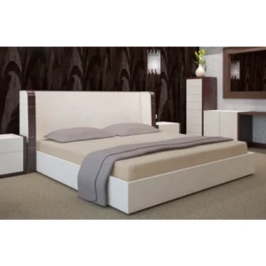 hoeslaken katoen beige