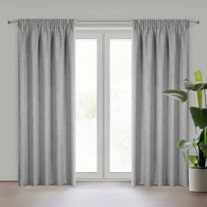 Linnenlook Plooigordijn Gemêleerd - Grijs