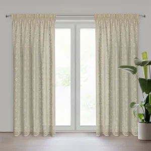Kanten Vitrage Gordijn - Beige