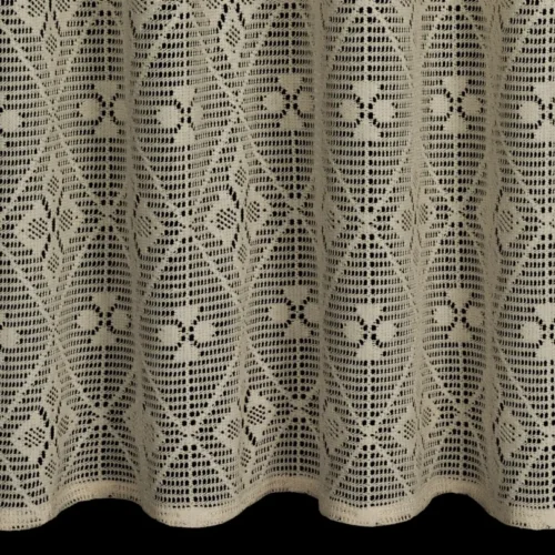 810px_ZBD-02e Kanten Vitrage Gordijn - Beige