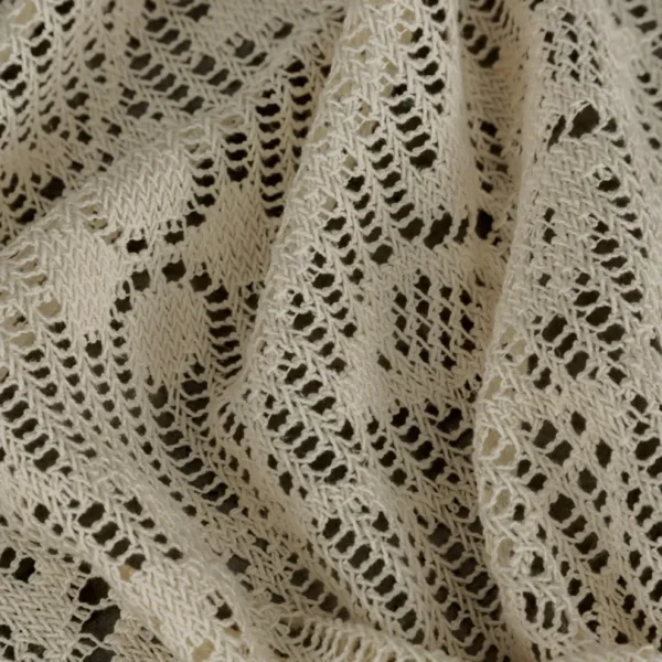 Kanten Vitrage Gordijn - Beige
