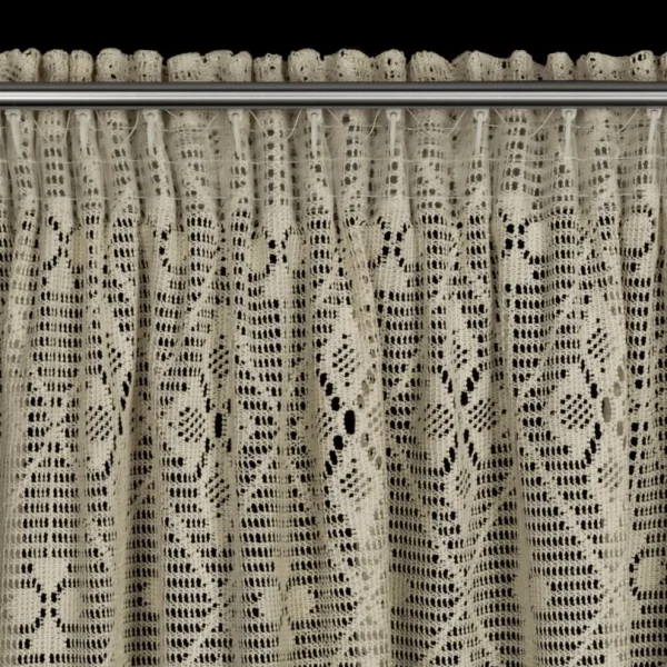 Kanten Vitrage Gordijn - Beige