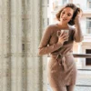 Kanten Vitrage Gordijn - Beige