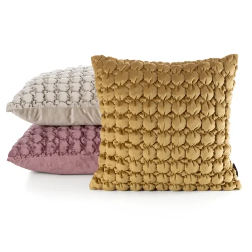 Velvet Bubbly Kussensloop - Mosterd