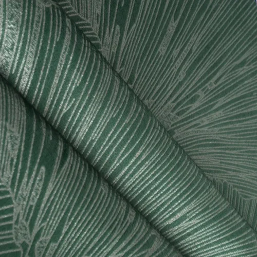 Fluwelen Tafelloper met Bloemen - Groen