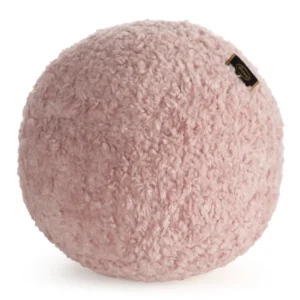 Bouclé Sierkussen Rond - Roze