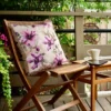 Waterdichte Tuinkussenhoes met Franjes - Beige & Roze Bloemen