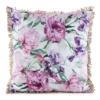 Waterdichte Tuinkussenhoes met Franjes - Roze & Paarse Bloemen