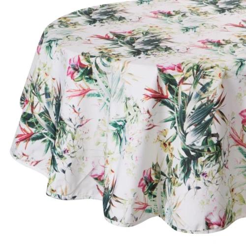 OKP03-1-O Waterdicht Tafelkleed Rond - Tropisch (150cm)