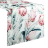 Waterdichte Tafelloper - Wit/Roze/Groene Bloemen