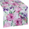 Waterdichte Tafelloper - Roze en Paarse bloemen