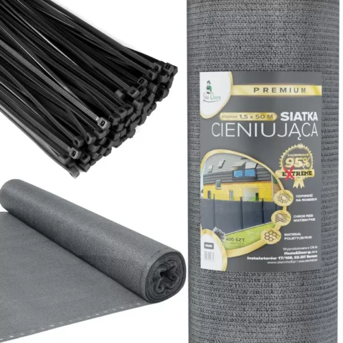 Siatka cieniująca maskująca na ogrodzenie 1,5x50m 140g/m SIAA-02