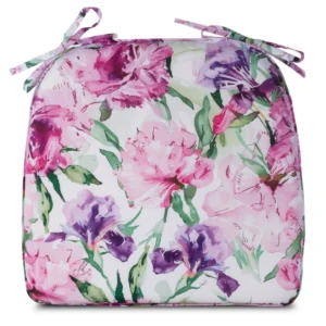 Waterdicht Tuinkussen - Roze en Paarse Bloemen (40x38)